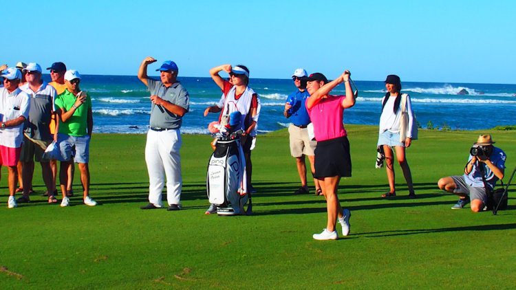 An image of a golf course in Punta Mita, Mexico, featuring lush green fairways, manicured greens, and stunning ocean views.