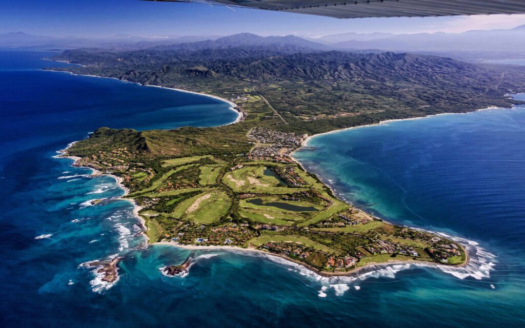 Punta Mita golf courses overlooking Pacific Ocean