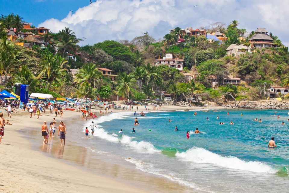 Panoramic view of Sayulita Beach.