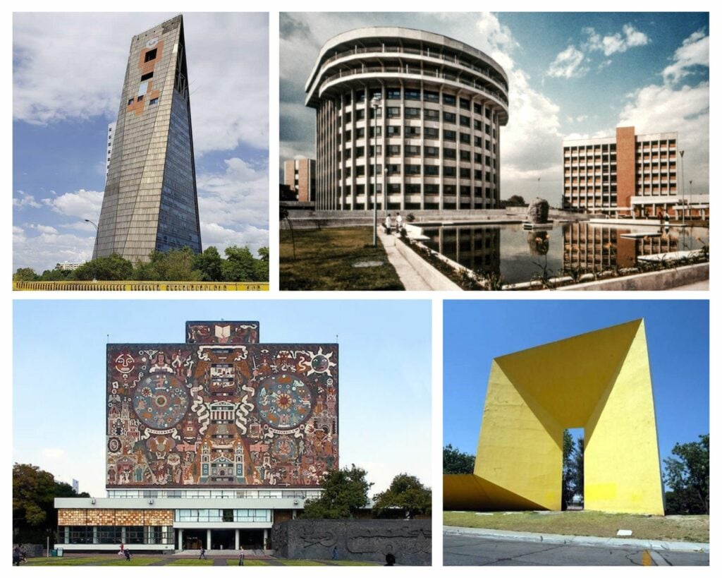 A montage of works by renowned Mexican architects.