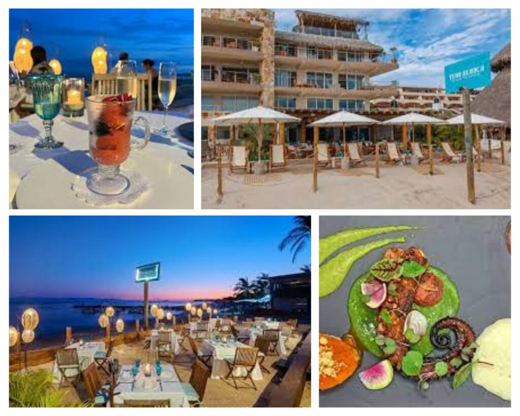Tuna Blanca's beachfront setting and its gourmet cuisine