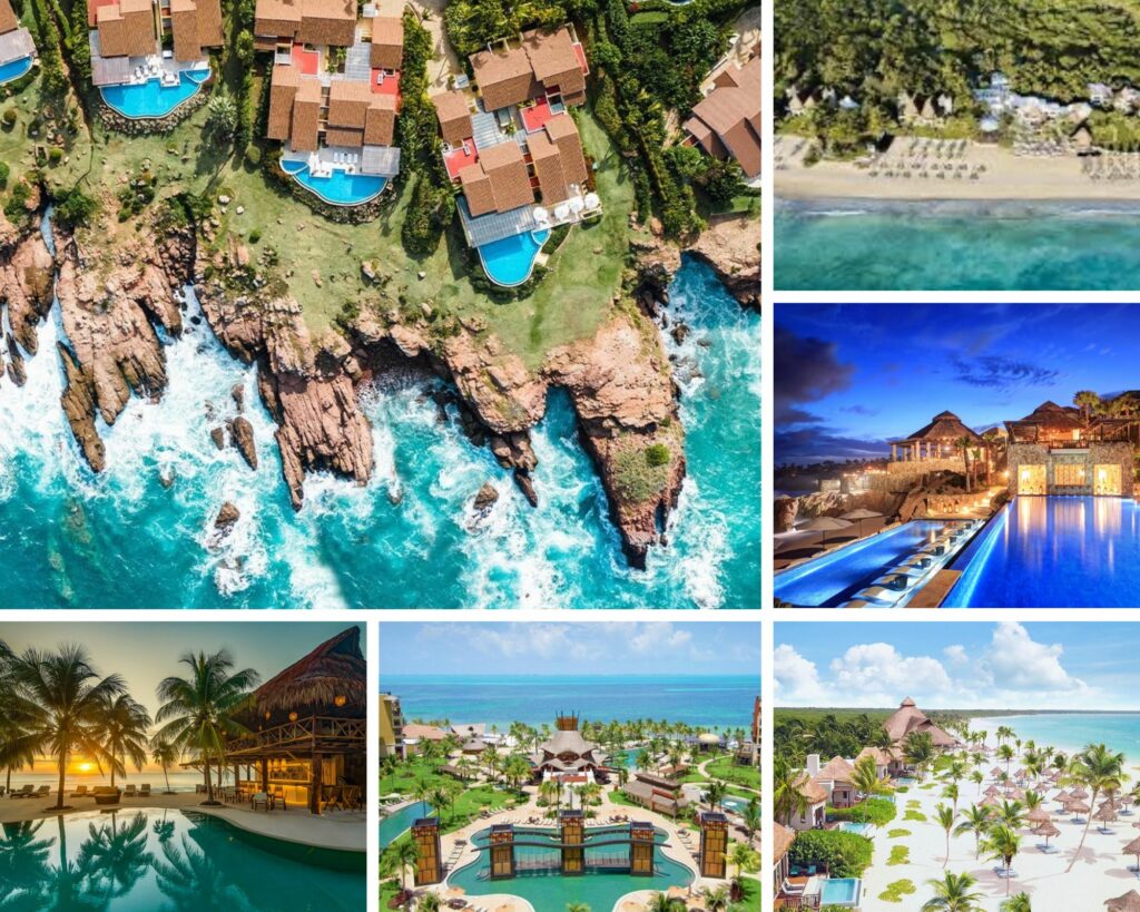 Collage of Luxury Villa Resorts in Mexico