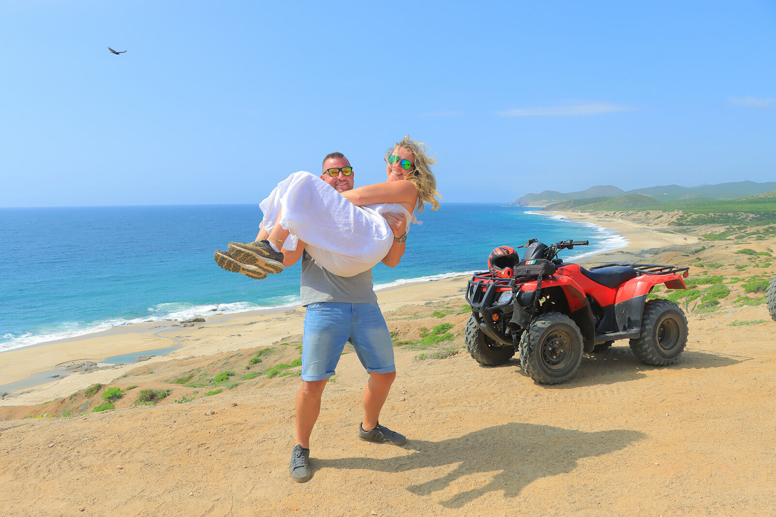 ATV desert tour with tequila tasting through Baja landscape near Cabo San Lucas