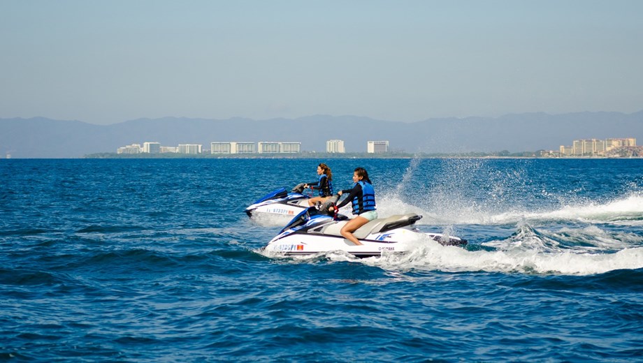 Jet ski rental with drone video included in Puerto Vallarta Banderas Bay