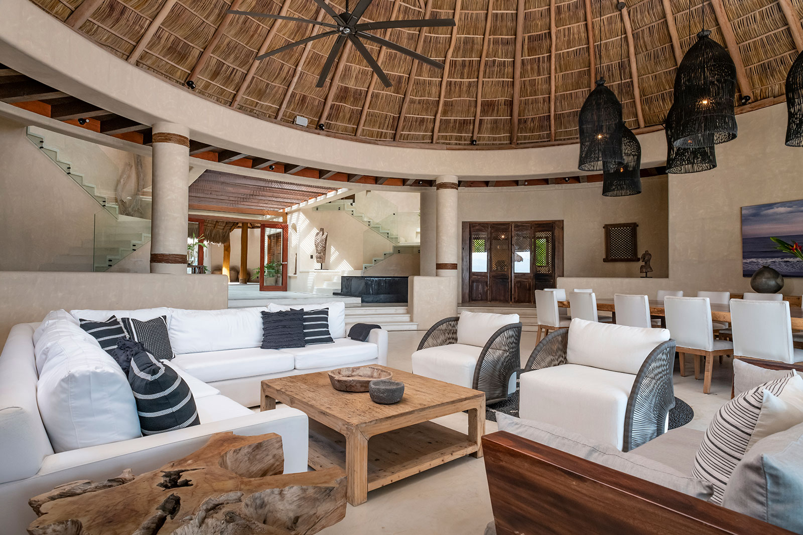 Luxury villa living space in Mexico — private rentals represent significant non-refundable investments
