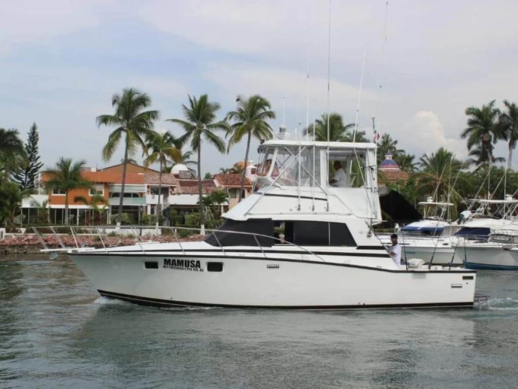 Sport fishing charter boat departing Punta Mita for deep sea fishing