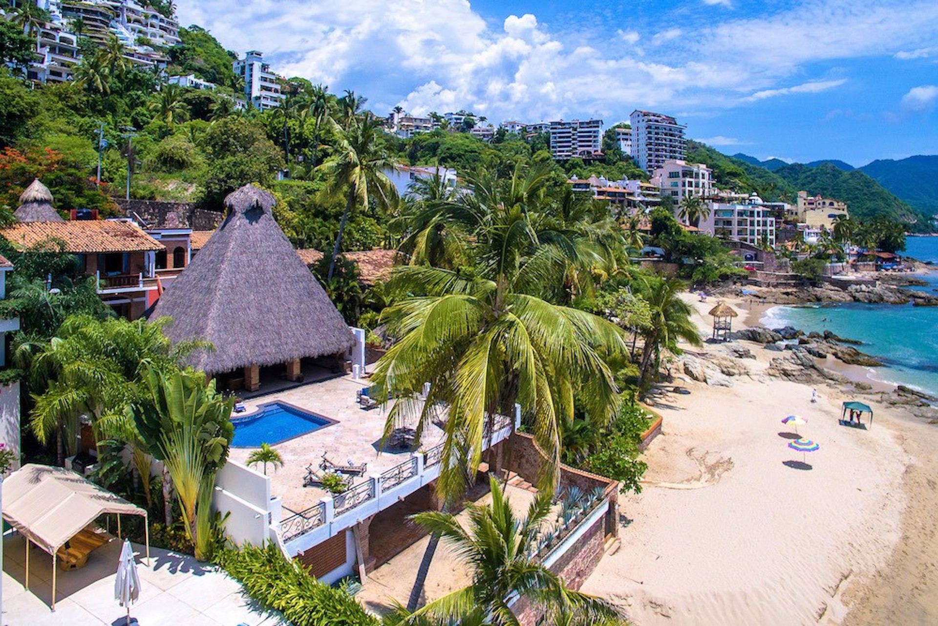 Villa Verde, a six-bedroom beachfront oasis in Conchas Chinas near Puerto Vallarta