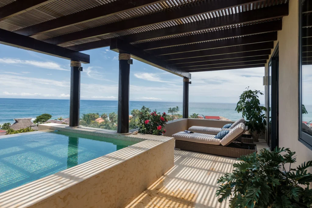 PH Vista Ballena infinity pool and terrace planting — Tau Residences, Punta Mita