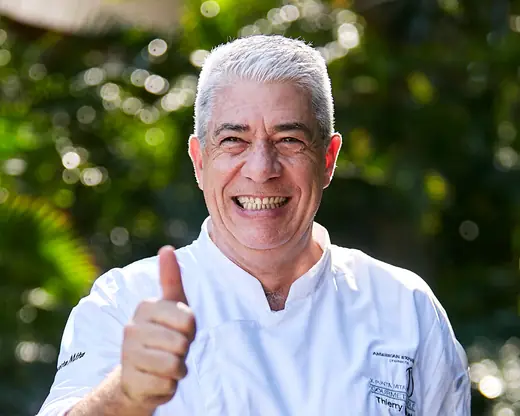 Chef Thierry Blouet of Tuna Blanca and Café des Artistes in chef's whites