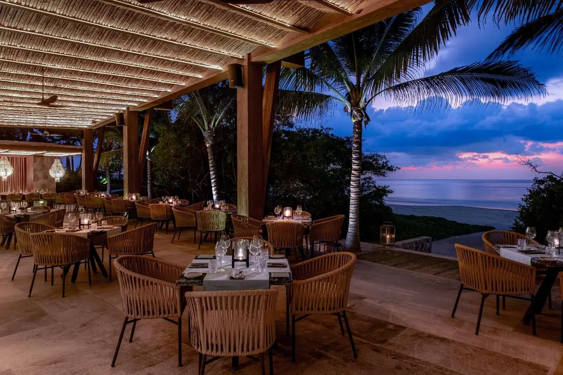 The terrace at Codex, Conrad Punta de Mita, at dusk